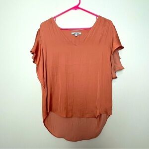 Naked Zebra Blouse – Orange – Size Small
